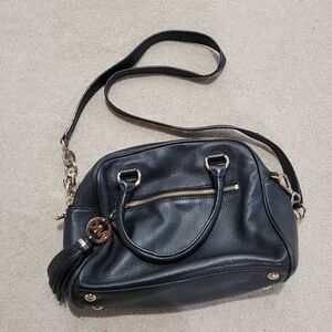 Black Leather Crossbody Bag